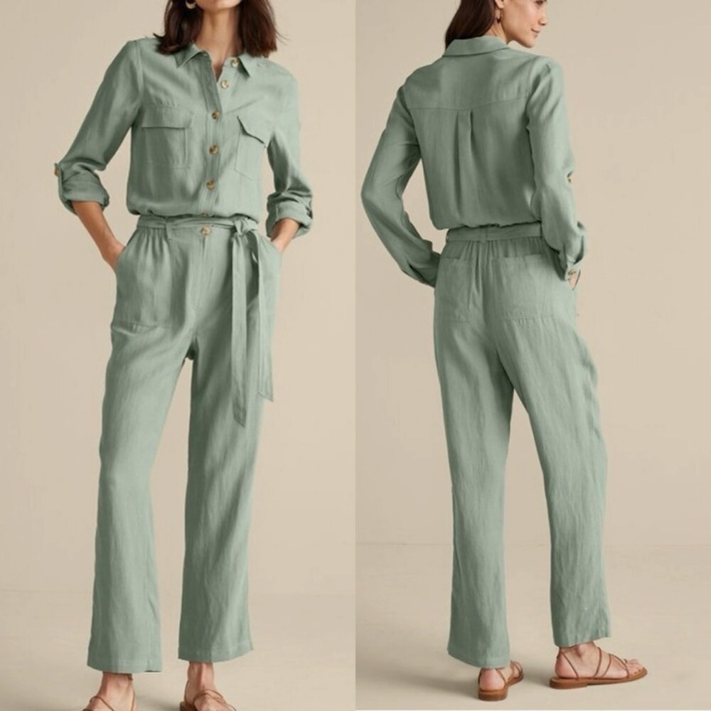 Soft Surroundings Women's Kerry
Jumpsuit in Green Milieu
